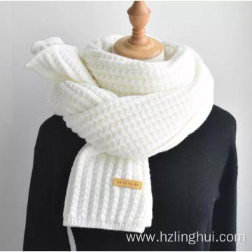 Daily Winter Warm Solid Color Designer Knitted Scarf